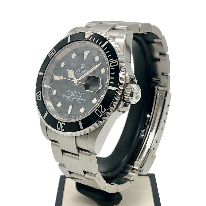 ロレックス ROLEX サブマリーナ デイト 16610 ブラック×シルバー ステンレススチール メンズ 腕時計【中古】