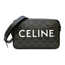 セリーヌ CELINE ミディアム メッセンジャーバッグ 194502 ブラック トリオンフキャンバス/レザー ユニセックス メッセンジャーバッグ【中古】