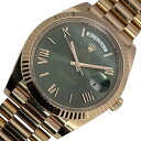 ロレックス ROLEX デイデイト40オリーブグリーン ランダムシリアル 228235 オリーブグリーン K18PG 自動巻き メンズ 腕時計【中古】