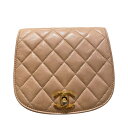シャネル CHANEL マトラッセ ベルトバッグ ベージュ/GD金具 ラム レディース ボディバッグ【中古】
