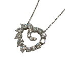 ハリーウィンストン HARRY WINSTON オープンクラスターハートダイヤネックレス Pt950プラチナ ジュエリー【中古】