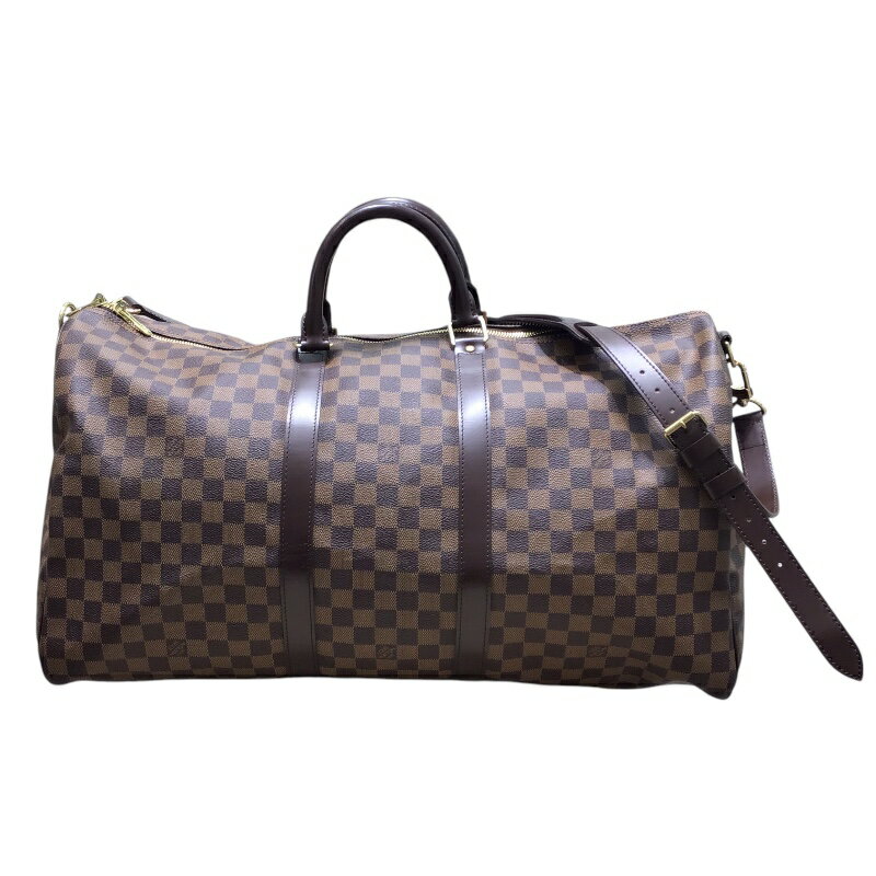 ルイ・ヴィトン LOUIS VUITTON キーポル・バンドリエール55 N41414 ダミエ PVC レザー ユニセックス ボストンバッグ【中古】