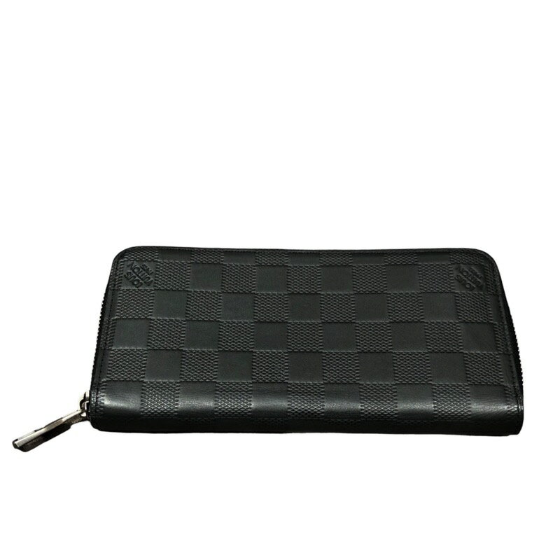 ルイ・ヴィトン LOUIS VUITTON ジッピーウォレット・ヴェルティカル N63548 オニキス ダミエ・アンフィニ レザー メンズ 長財布【中古】