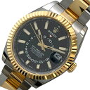 ロレックス ROLEX スカイドゥエラー ランダムシリアル 326933 ブラック K18YG/SS 自動巻き メンズ 腕時計【中古】
