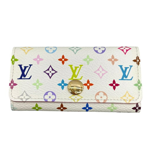 ルイ・ヴィトン LOUIS VUITTON ミュルティクレ4 M93731 ホワイト マルチカラー・キャンバス レディース キーケース【中古】 ルイ・ヴィトン LOUIS VUITTON ミュルティクレ4 M93731 ホワイト マルチカラー・キャンバス レディース キーケース【中古】