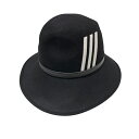 グッチ GUCCI X adidas フェルトハット 717643 ブラック レディース その他ファッション雑貨【中古】