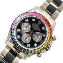 ロレックス ROLEX デイトナ レインボー ランダムシリアル 116599RBOW ブラック K18WG 自動巻き メンズ 腕時計【中古】