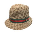 グッチ GUCCI シェリーラインGG総柄ハット ベージュ ポリエステル ユニセックス その他ファッション雑貨【中古】(4)