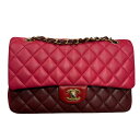 シャネル CHANEL マトラッセ25 A01112 レッド/ピンク/ボルドー/ゴールド金具 コットン レディース ショルダーバッグ【中古】(4)