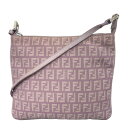 フェンディ FENDI ズッカ柄ショルダーバッグ 8BT047 ピンク ナイロン レディース ショルダーバッグ【中古】
