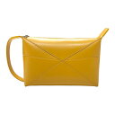 ロエベ LOEWE パズルフォルドウォッシュバッグ C510WBPX01 サンフラワー シャイニーカーフ ユニセックス その他バッグ【中古】