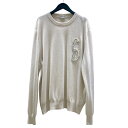 【★エントリーでP10倍★8/4~8/11まで】クリスチャン・ディオール Christian Dior CDインターレースニットセーター 343M640AT721 クリーム カシミア メンズ ニット【中古】