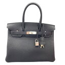 エルメス HERMES バーキン30 Y刻 ブラック/シルバー金具 トゴ レディース ハンドバッグ【中古】(4)