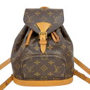 ルイ・ヴィトン LOUIS VUITTON ミニモンスリ M51137 ブラウン ゴールド金具 モノグラム レディース リュック・デイパック【中古】