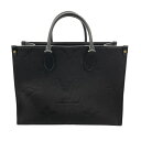 ルイ・ヴィトン LOUIS VUITTON オンザゴーMM M45595 ノワール モノグラム・アンプラント メンズ トートバッグ【中古】(4)