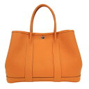 【★最大40,000円OFFクーポン配布中!9/26まで】エルメス HERMES ガーデンパーティーTPM X刻印 (2016年製) オレンジ シルバー金具 ネゴンダ レディース ハンドバッグ【中古】
