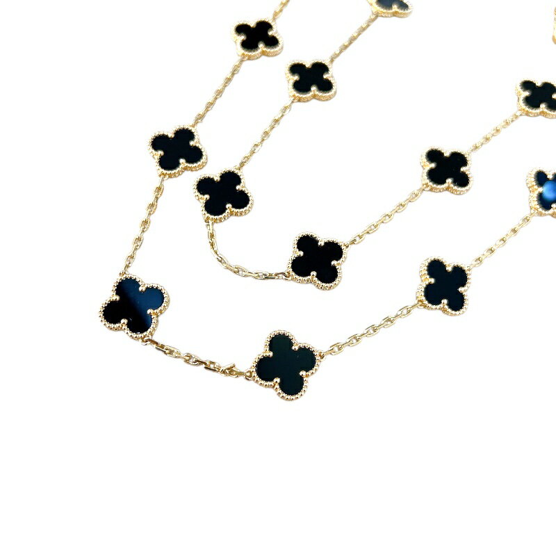 ヴァンクリーフ＆アーペル Van Cleef & Arpels ヴィンテージアルハンブラ　ロングネックレス K18ゴールド K18/オニキス ジュエリー【中古】のサムネイル