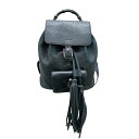 グッチ GUCCI バンブーリュックサック ブラック レザー レディース リュック・デイパック【中古】