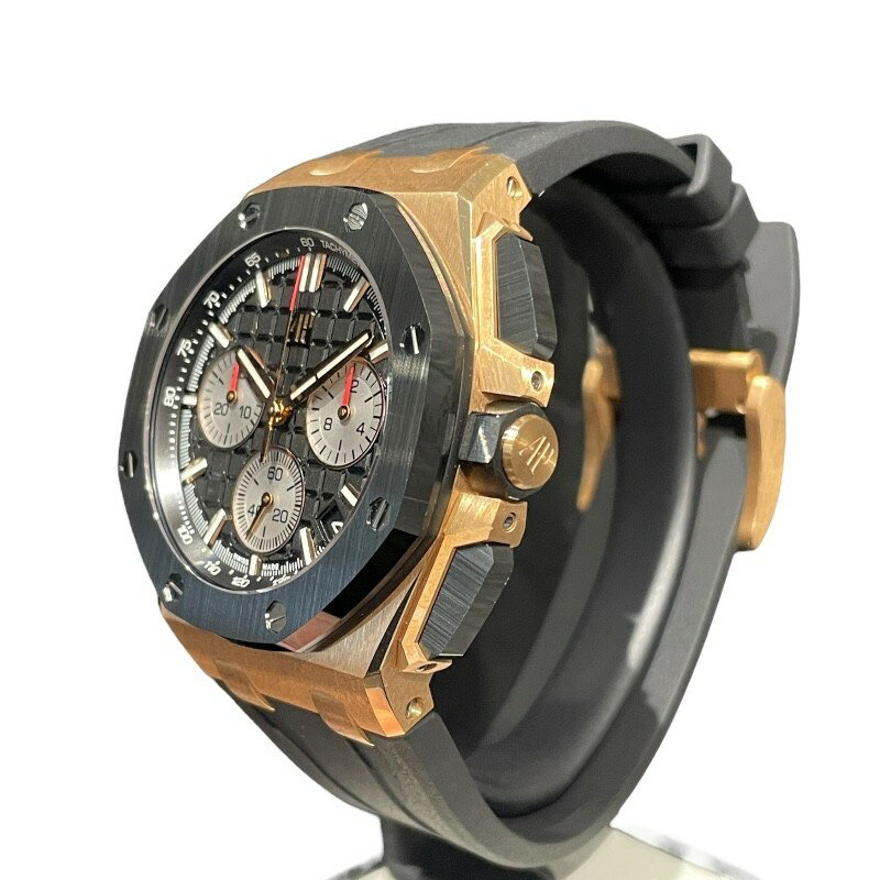 【★エントリーでP10倍★8/4〜8/11まで】オーデマ・ピゲ AUDEMARS PIGUET ロイヤルオークオフショアクロノグラフ 26420RO.OO.A002CA.01 ブラック セラミック×K18PG 自動巻き メンズ 腕時計【中古】