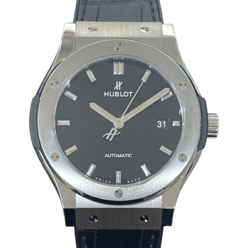 ウブロ HUBLOT クラシックフュージョン チタニウムブラックシャイニー 542.NX.1270.RX ブラック チタン メンズ 腕時計【中古】 ウブロ HUBLOT クラシックフュージョン チタニウムブラックシャイニー 542.NX.1270.RX ブラック チタン メンズ 腕時計【中古】