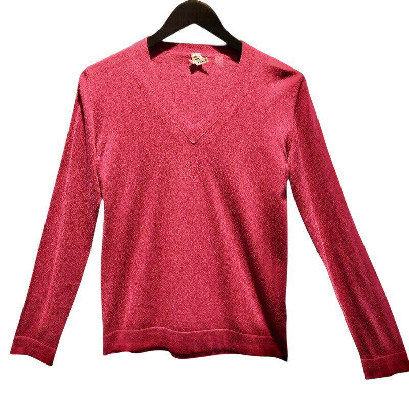 エルメス HERMES Vネックニットセーター コットン レディース セーター【中古】