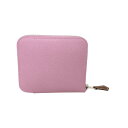 【★エントリーでP10倍★8/4~8/11まで】エルメス HERMES アザップコンパクト シルクイン Z刻 ピンク シルバー金具 エプソン レディース コインケース【中古】