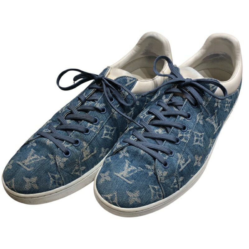 LOUIS VUITTON スニーカー 黒x水色等 4103425F0031 楽天市場】LOUIS VUITTON スニーカー(カラーブルー)(メンズ靴