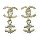 【★最大40,000円OFFクーポン配布中!9/26まで】シャネル CHANEL ココマークアンカー フープピアス メタル/ストラス ジュエリー【中古】|詳細画像
