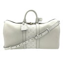 【★最大40,000円OFFクーポン配布中!9/26まで】ルイ・ヴィトン LOUIS VUITTON キーポルバンドリエール50 M30885 ホワイト タイガラマ/ モノグラム ユニセックス ボストンバッグ【中古】