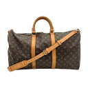 ルイ・ヴィトン LOUIS VUITTON キーポルバンドリエール50 M41416 ブラウン モノグラムキャンバス ユニセックス ボストンバッグ【中古】