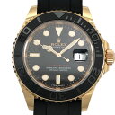 ロレックス ROLEX ヨットマスター40 ランダムシリアル 116655 ブラック K18YG/ラバーストラップ メンズ 腕時計【中古】