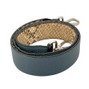 フェンディ FENDI ショルダーストラップ グレー レザー レディース ショルダーストラップ【中古】