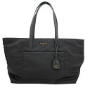 プラダ PRADA Re-Edition 1978 ラージトートバッグ 1BG527 ブラック ゴールド金具 ナイロン レディース トートバッグ【中古】(4)