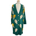 【★エントリーでP10倍★8/4~8/11まで】エルメス HERMES Funny Ice Cream ロングニットカーディガン 4E2725DB グリーン カシミヤ メンズ カーディガン【中古】