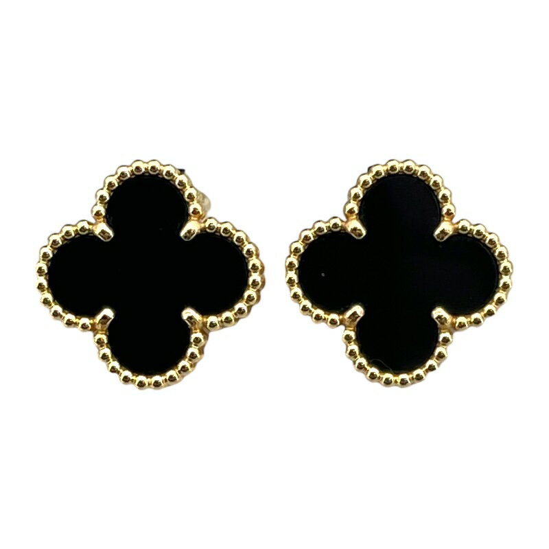 ヴァンクリーフ＆アーペル Van Cleef & Arpels ヴィンテージ アルハンブラ ピアス ゴールド Au750/オニキス ジュエリー【中古】のサムネイル