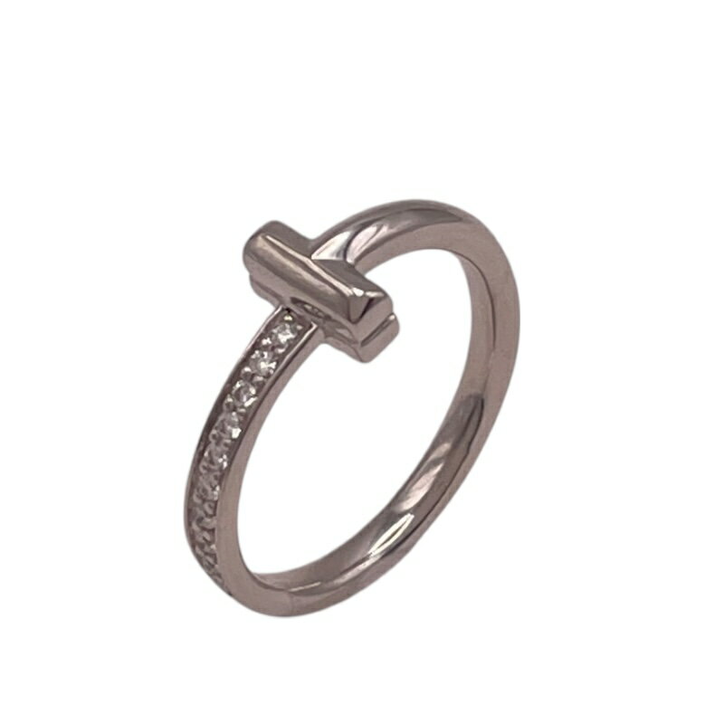 【★最大40,000円OFFクーポン配布中！9/26まで】ティファニー TIFFANY＆CO Tワンリング ホワイトゴールド Au750 ダイヤモンド ジュエリー【中古】のサムネイル