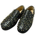 クリスチャン・ルブタン Christian louboutin ローラーボート スタッズ スリッポン ブラック レディース スリッポン【中古】