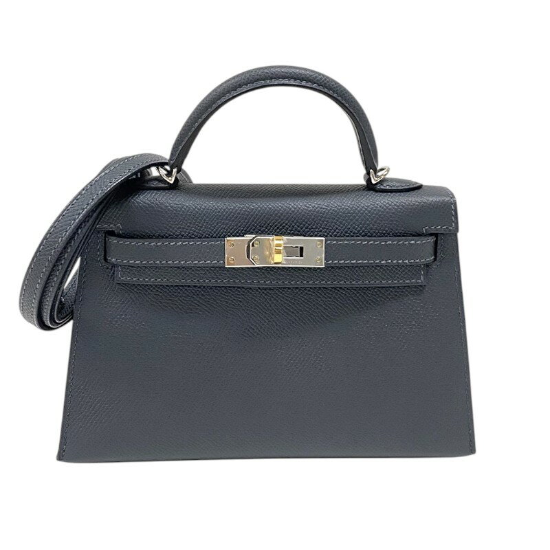 エルメス HERMES ミニケリー2 W刻 グリミスティ シルバー金具×ゴールド金具 エプソン レディース ハンドバッグ ショルダーバッグ【中古】