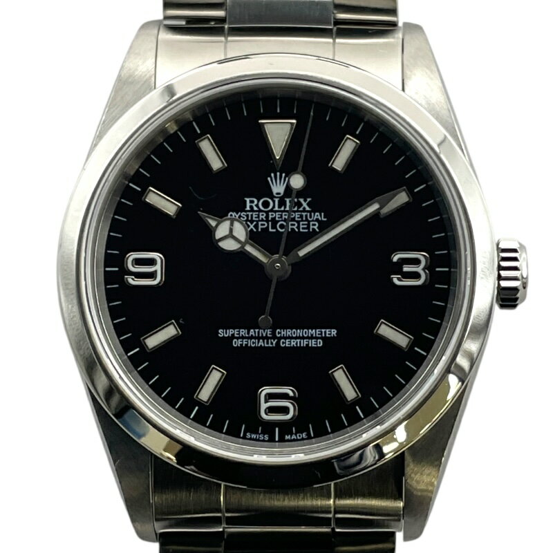 ロレックス ROLEX エクスプローラー1 14270 ブラック SS メンズ 腕時計【中古】