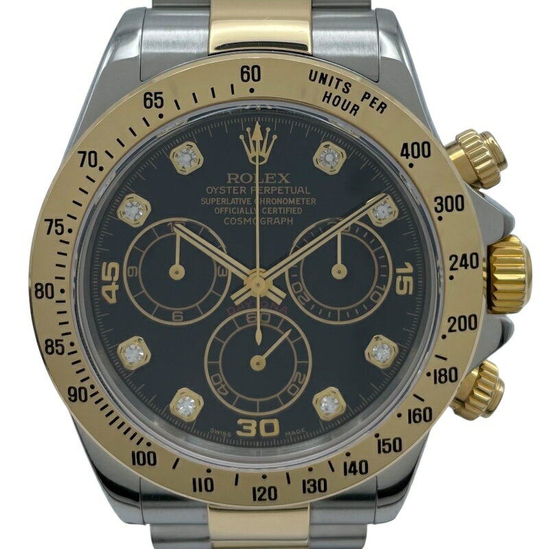 ロレックス ROLEX デイトナ 116523G ブラック K18/SS メンズ 腕時計【中古】