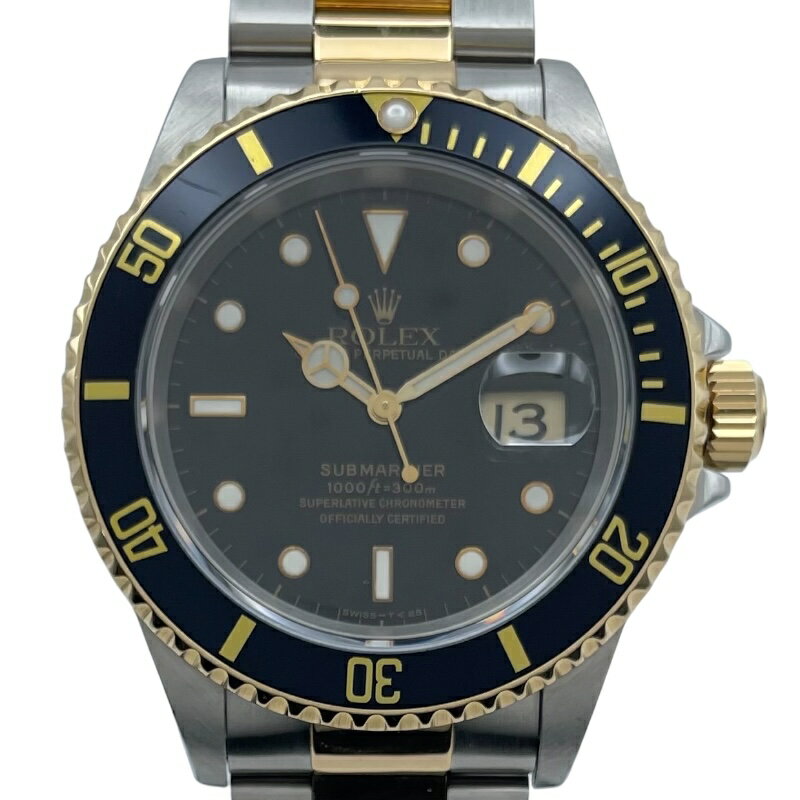 ロレックス ROLEX サブマリーナ 16613 ブラック K18/SS メンズ 腕時計【中古】