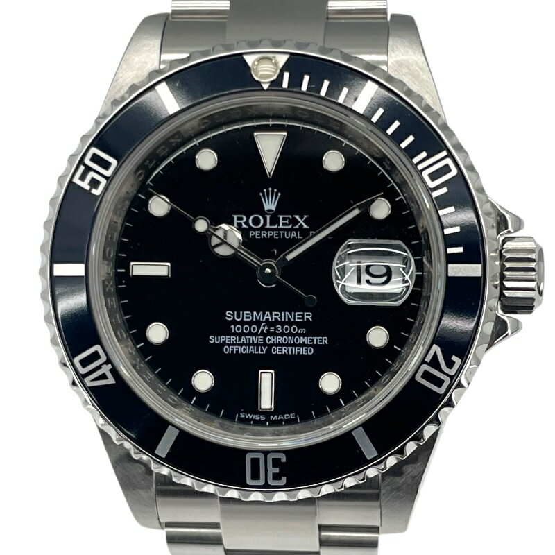 ロレックス ROLEX サブマリーナ 16610 ブラック SS 自動巻き メンズ 腕時計【中古】