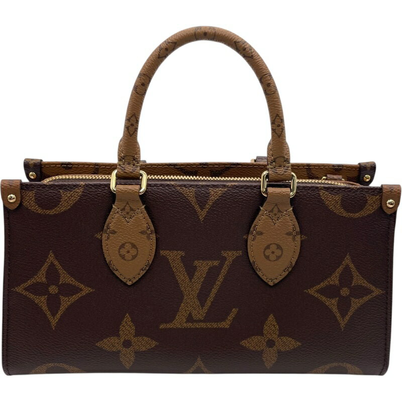 ルイ・ヴィトン LOUIS VUITTON オンザゴーEW M46653 ブラウン モノグラム・リバース レディース ハンドバッグ【中古】(4)