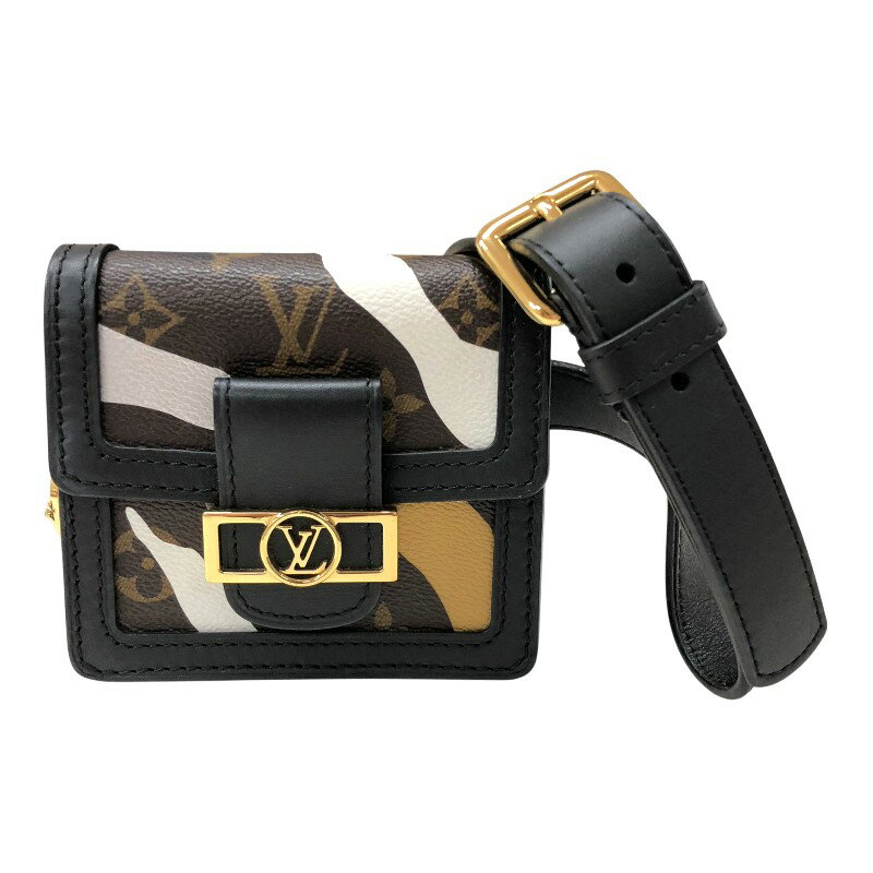 ルイ・ヴィトン LOUIS VUITTON バムバッグ ドーフィーヌ BB ウエストバッグ M69086 ブラック×ブラウン モノグラムPVCコーティングキャンバス レザー レディース ウエストバッグ【中古】