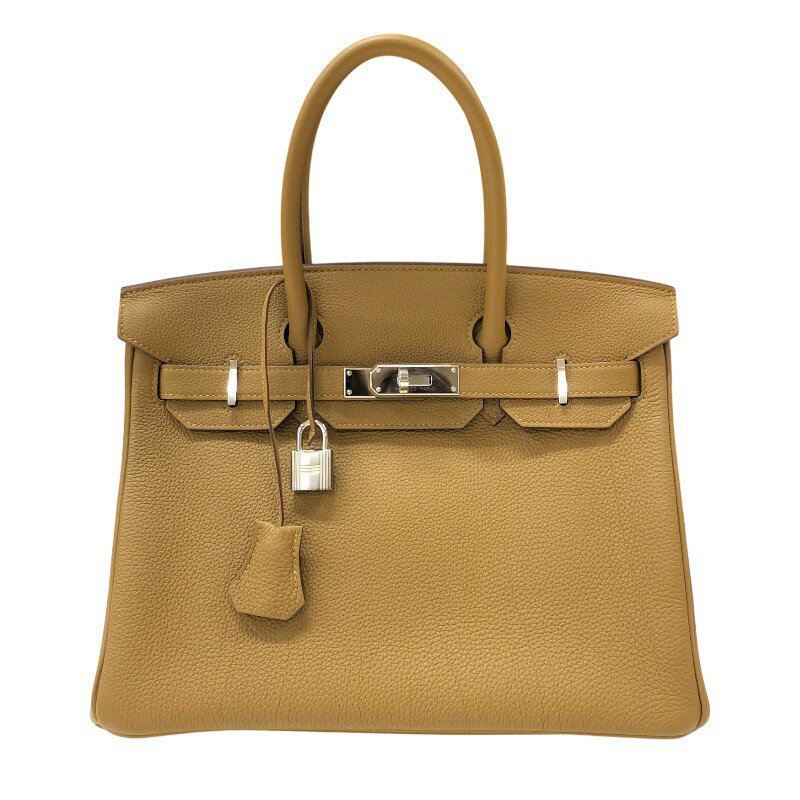 エルメス HERMES バーキン30ヴェルソ U刻印 ブロンズドレ・ブループリュム シルバー金具 トゴ レディース ハンドバッグ【中古】