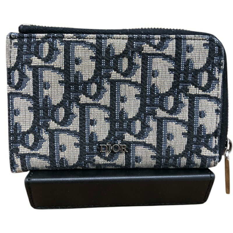 ディオールオム DIOR HOMME オブリーク コインケース ネイビー オブリークジャガード レディース コイ..