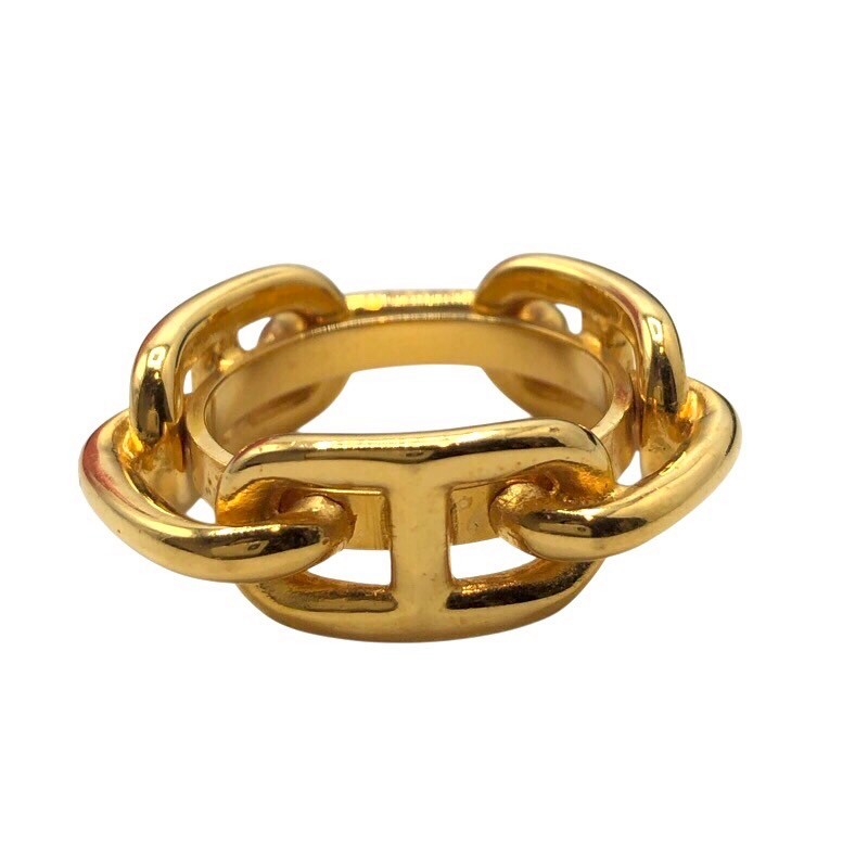 エルメス HERMES ルガデスカーフリング ゴールド メタル レディース スカーフリング【中古】