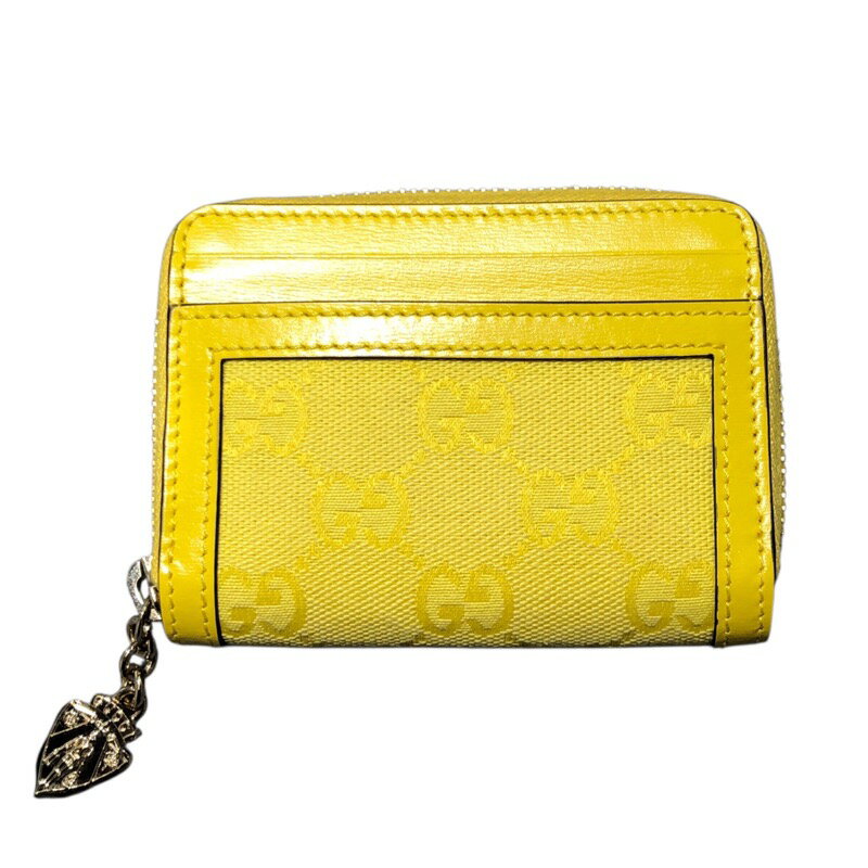 グッチ GUCCI GGキャンバス コインパース 790037 イエロー GGキャンバス レディース コインケース【中古】