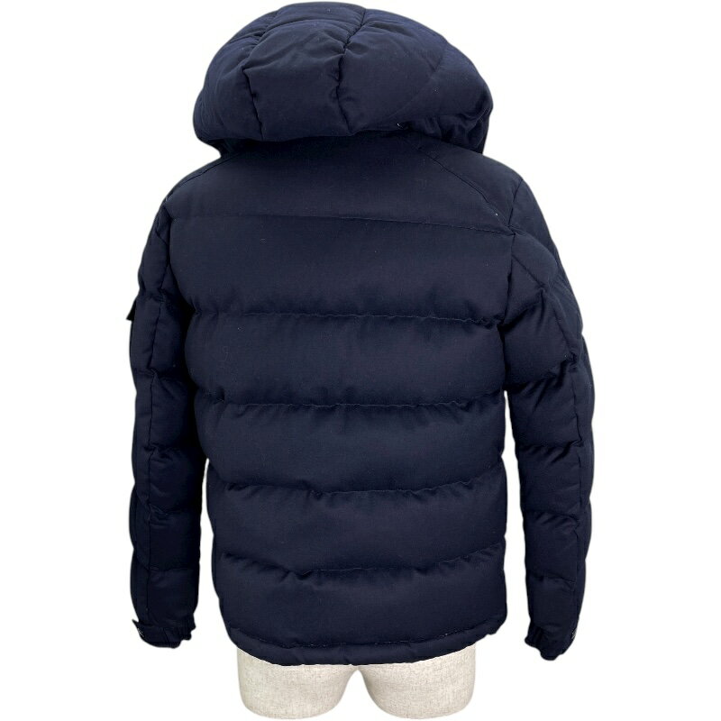 モンクレール MONCLER MONTGENEVREダウンジャケット C20914033805 54272 ネイビー ウール メンズ ダウンジャケット【中古】