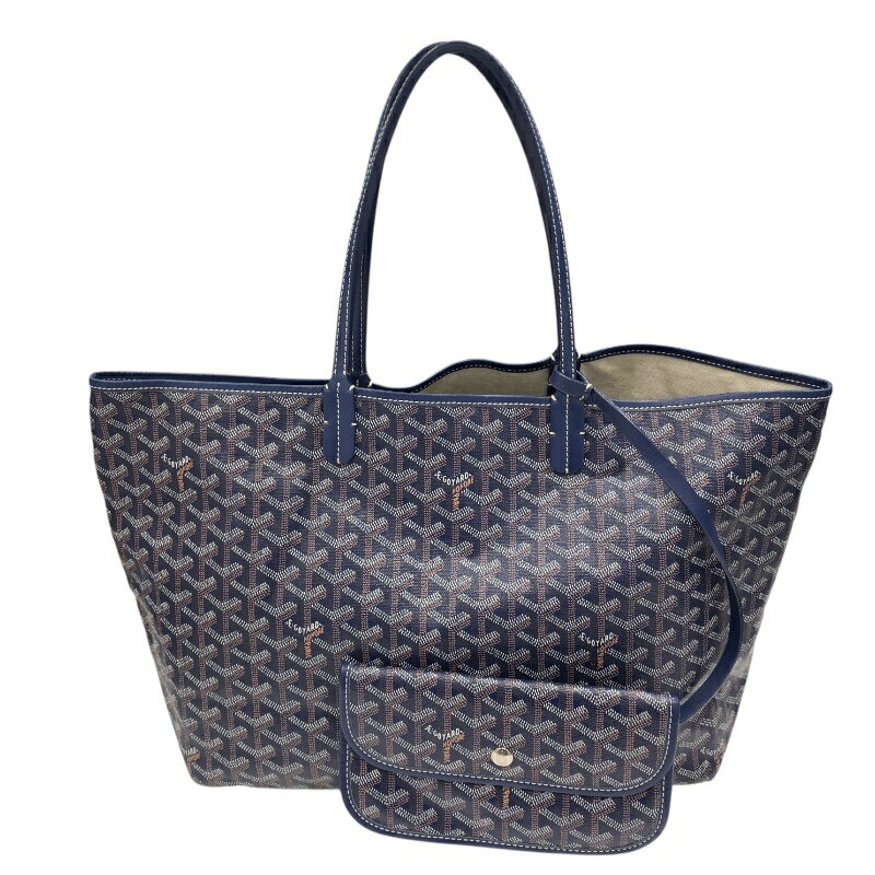ゴヤール GOYARD サンルイPM ネイビー コーティングキャンバス レディース トートバッグ【中古】